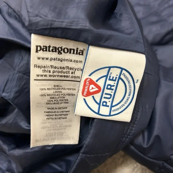 Patagonia Navy Nano Puff Vest Men's Large - Picture 4 of 6